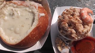 屋台でシーフード