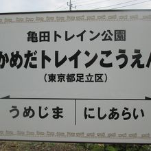 公園の表示