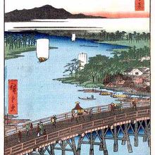 広重が描いた　江戸時代の千住大橋