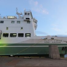 帰りに乗船したフェリー「くるしま」
