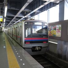 青砥駅で