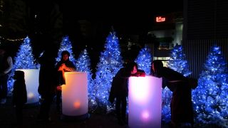 天神のクリスマスへ行こう　　警固公園ライトアップ