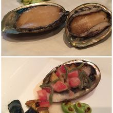 鮑はちょっとイタリアン風に…