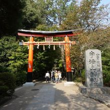 さわらびの道にある鳥居。