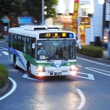 うすい駅付近の千葉グリーンバス