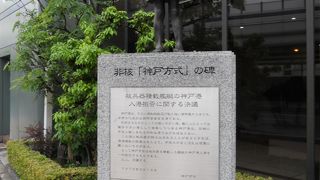 「神戸港平和の碑」の左隣に建っています