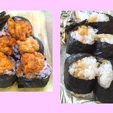 左：地雷也　右：千寿　どちらもキャラぶきが付いてます。