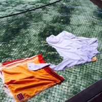 ハンモック、ここで水着が乾きます（笑）