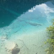 紅葉した山が映ると虎の縞模様に見えるとか・・