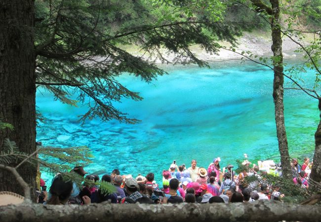 水の色が鮮やか