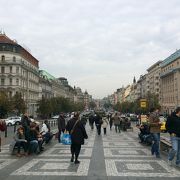 プラハの代表的繁華街