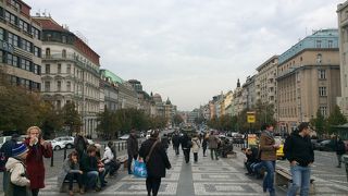 プラハの代表的繁華街