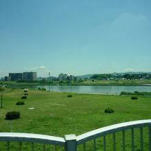 淀川河川敷を利用した公園