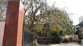 しだれ桜で有名な日蓮宗寺院