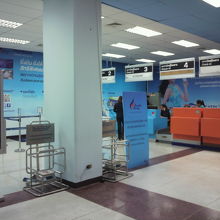 チェンライ空港のバンコクエアウェイズの受付カウンターです。