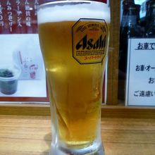 生ビールはアサヒスーパードライ