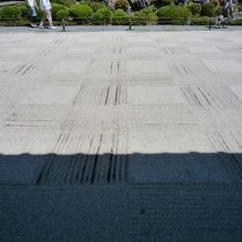 白砂の模様が面白い