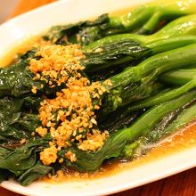 香港カイランの炒めもの