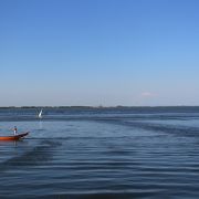 海の上を走っている不思議？な感じと、いよいよベネチアというワクワク感