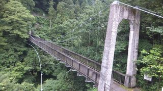 東京都内で数少ない吊り橋です。