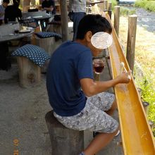 流しそうめんは竹タイプで！