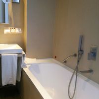 バスタブはかなり大きく、排水は特に問題なし