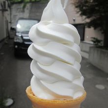 ソフトクリームを食べました