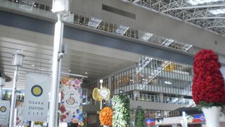 駅が見渡せる時の広場