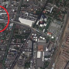 左側のタオプーン駅と右側のバンスー駅は、約１Ｋｍの距離です。