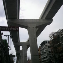 タオプーン駅から北に伸びているパープルラインの高架部分です。