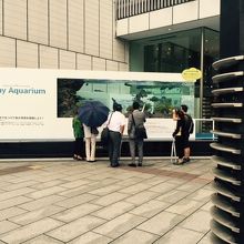 交差点の一角が、和みのスペースに。