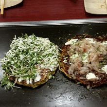 オリジナルの京野菜を使ったお好み焼きは旨い