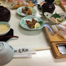 花津浦の昼食