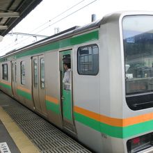 宇都宮線古河駅で