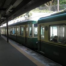 極楽寺駅での江ノ電