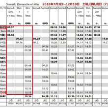 パリ→セルミゼル　２０１６/７/３〜１２/１０　日・祝日　