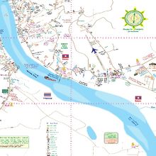 仏人女性の携行していたフアイサイの地図です。スローボート入り