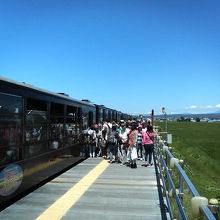 臨時列車・ノロッコ号は平日でも大人気でした。