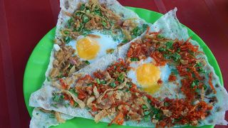 ￥５０のライスペーパーお好み焼き？