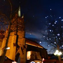 サン・フランソワ教会の夜景