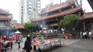 台北で最古とされる寺。久々に行ってみたが、相変わらず参拝客多し。