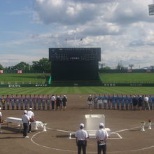2016夏の高校野球北北海道大会閉会式の様子