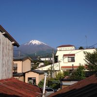 部屋から富士山が見えました