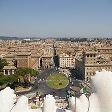 記念堂屋上から見下ろすヴェネチア広場
