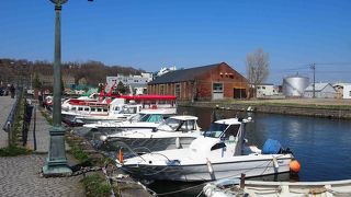 小樽運河通りの外れでゆっくり散策