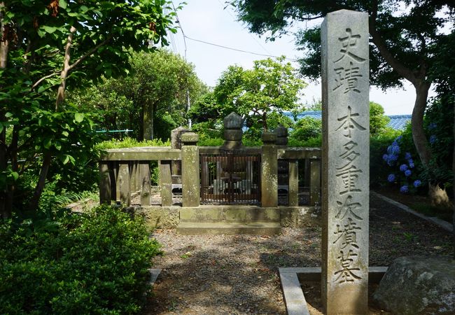 大事に周囲を柵で囲まれた中