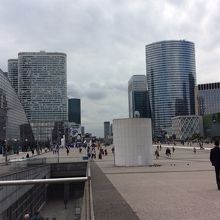 建物の反対側のオフィス群の日中の景色