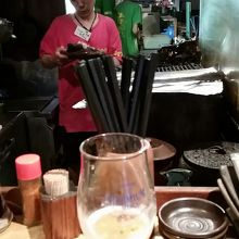 最初は、生ビール。プレモルでした。