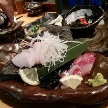 刺身盛り合わせ。。。