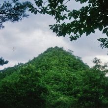 きれいな円錐形の葦嶽山